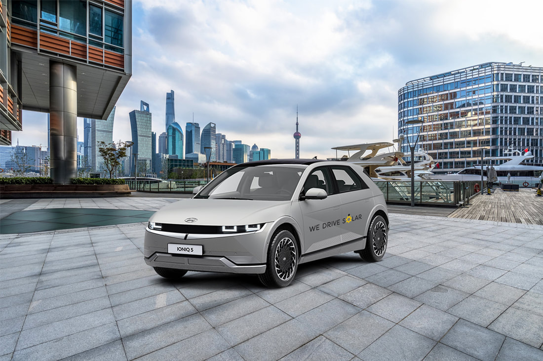 impressietekening Ioniq 5 als deelauto van We Drive Solar